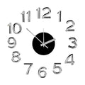Wanduhr Gift Decor Weiß Silberfarben ABS EVA Ø 35 cm Aufkleber (6 Stück)