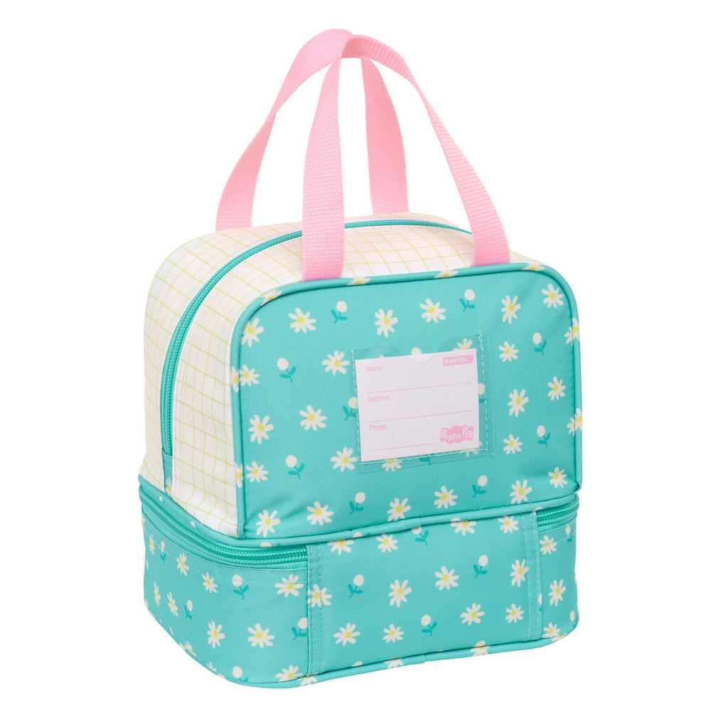 Lunchbox Peppa Pig Pretty flowers Gelb Minze 20 x 20 x 15 cm