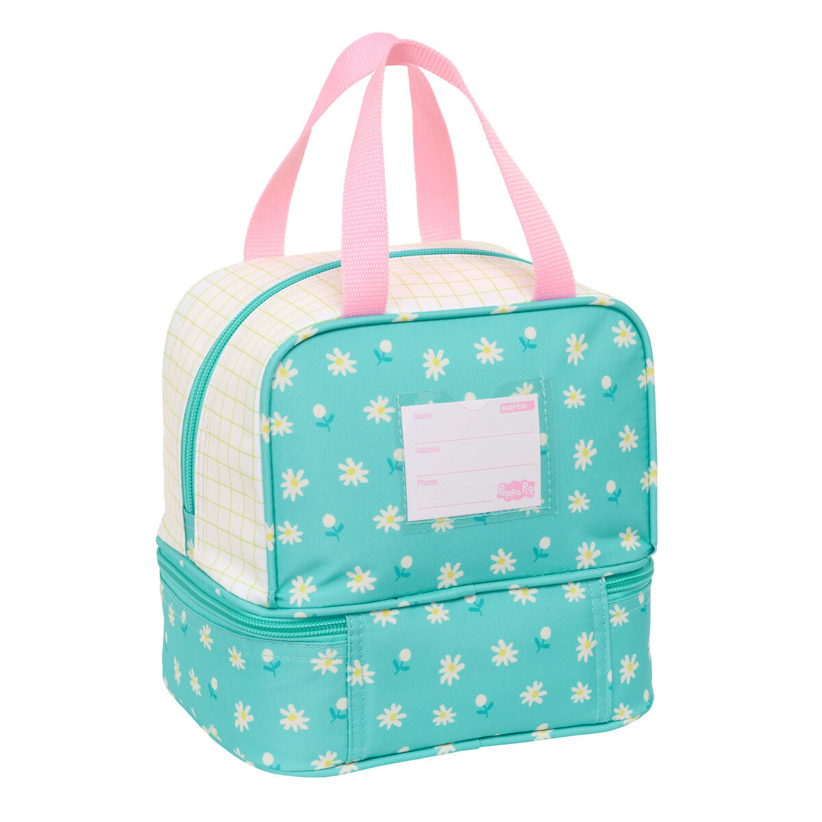 Lunchbox Peppa Pig Pretty flowers Gelb Minze 20 x 20 x 15 cm
