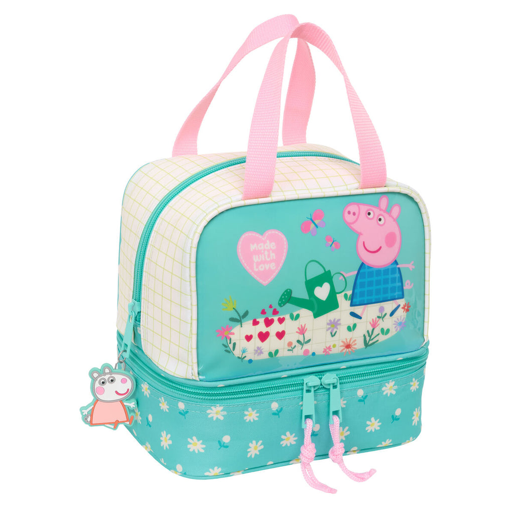 Lunchbox Peppa Pig Pretty flowers Gelb Minze 20 x 20 x 15 cm