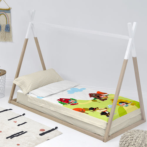Bettbezug mit Füllung HappyFriday Mr Fox Piggys Bunt 42 x 20 x 50 cm