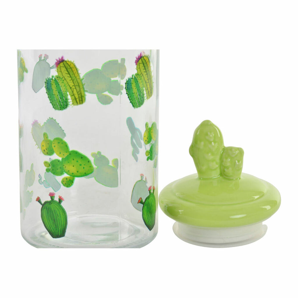 Gefäß DKD Home Decor aus Keramik Kristall Kaktus PE Boho (1400 ml) (10,5 x 28 cm)