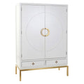 Schrank DKD Home Decor Weiß Gold Metall Pappel