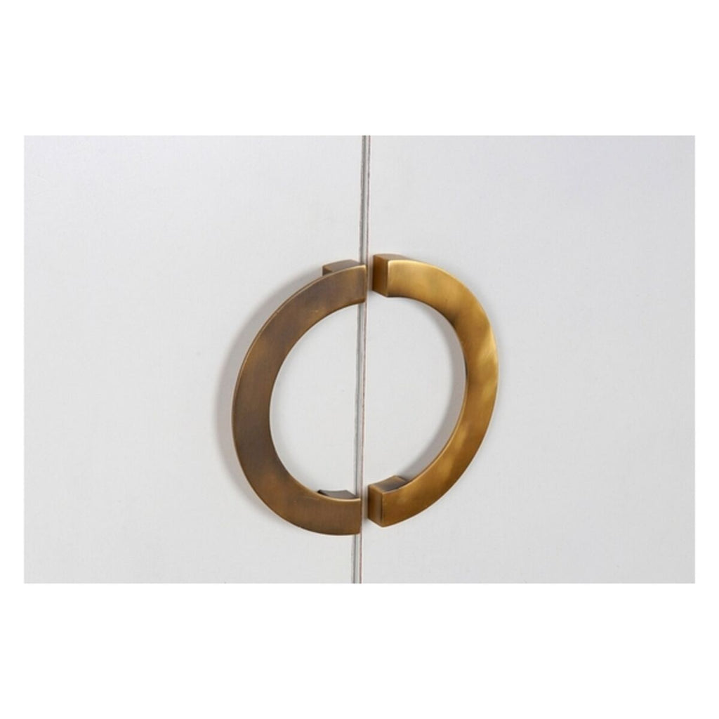 Schrank DKD Home Decor Weiß Gold Metall Pappel