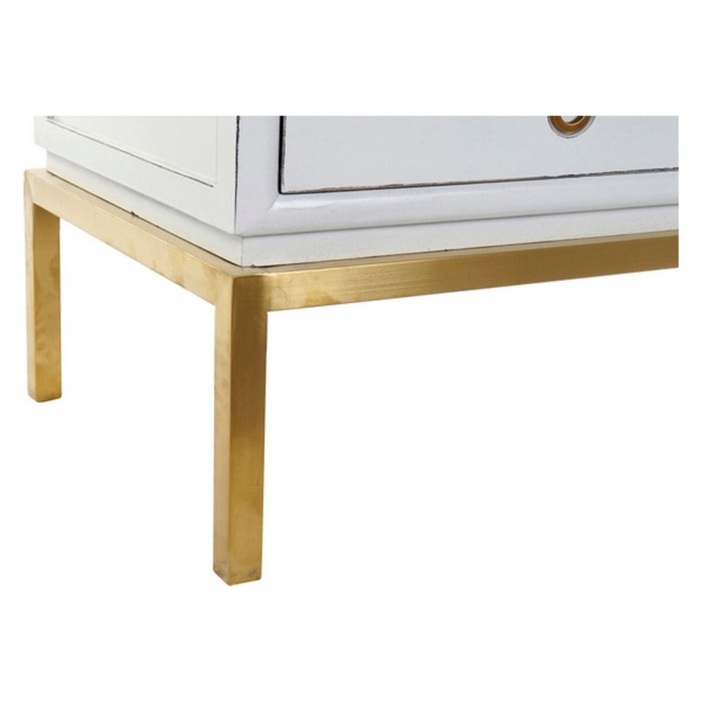 Schrank DKD Home Decor Weiß Gold Metall Pappel