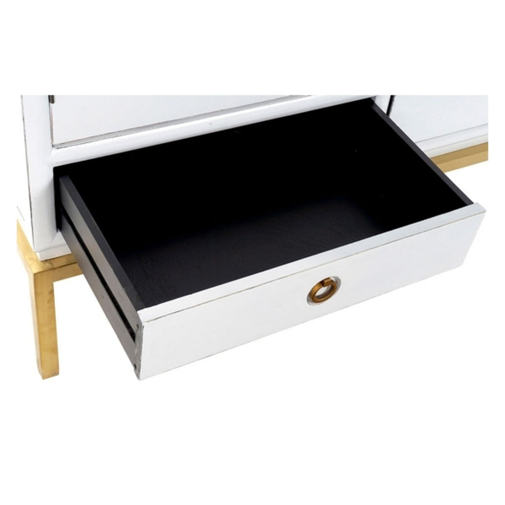 Schrank DKD Home Decor Weiß Gold Metall Pappel