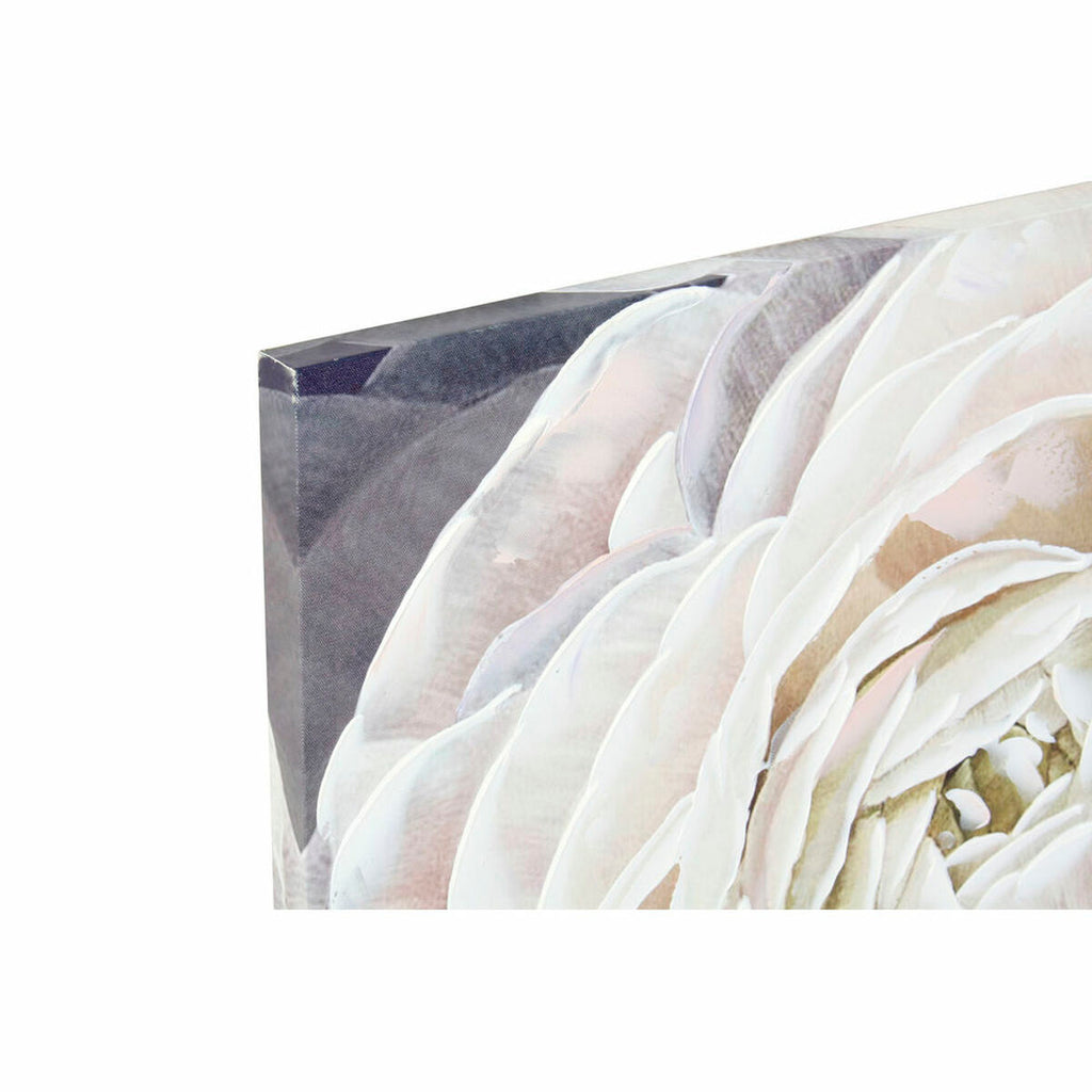 Leinwand DKD Home Decor Leinwand Holz MDF 80 x 3 x 80 cm Blume