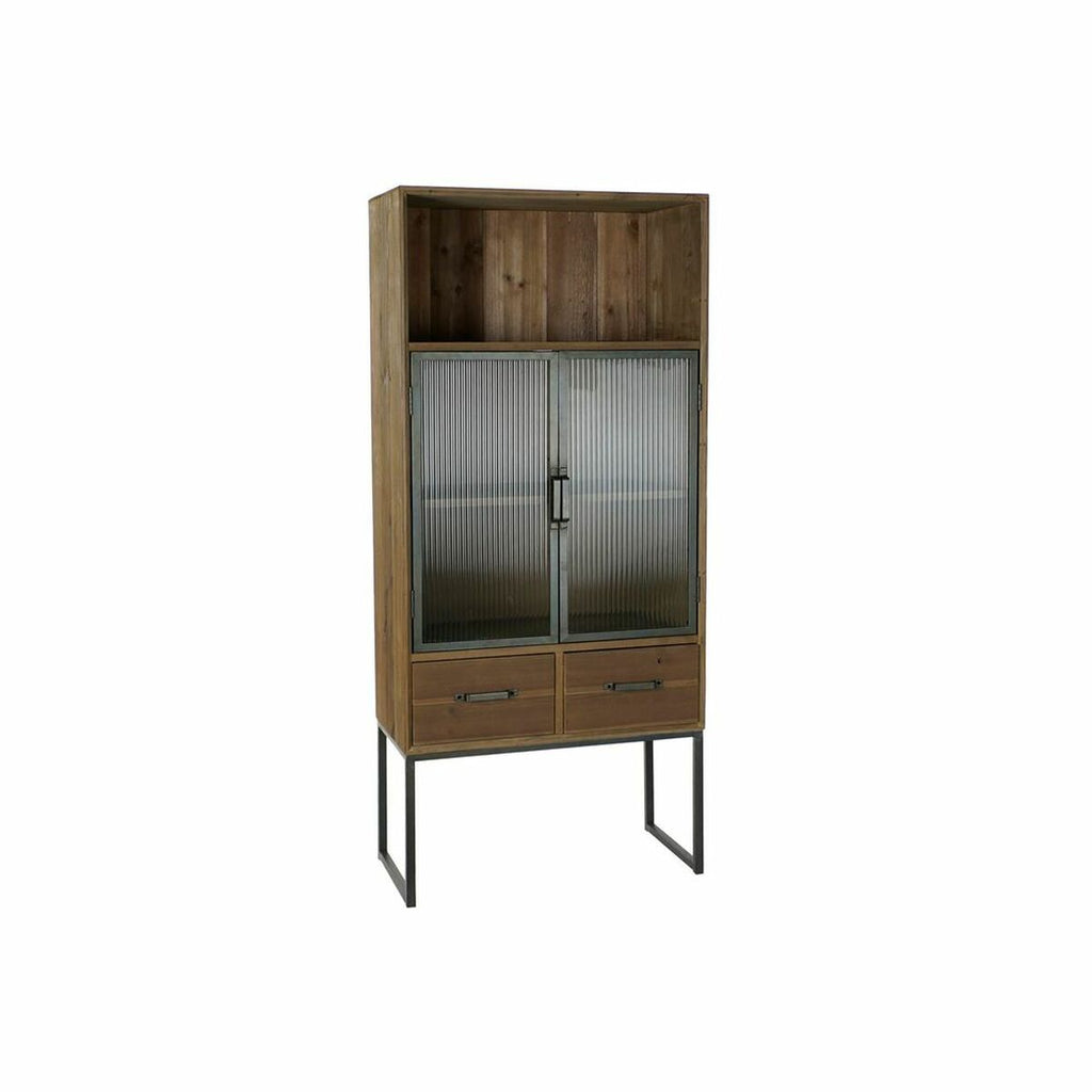 Schrank DKD Home Decor Schwarz Holz Metall Kristall