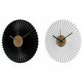 Wanduhr DKD Home Decor Weiß Schwarz Weiß/Schwarz Eisen Kunststoff Moderne 30 x 4 x 30 cm (2 Stück)