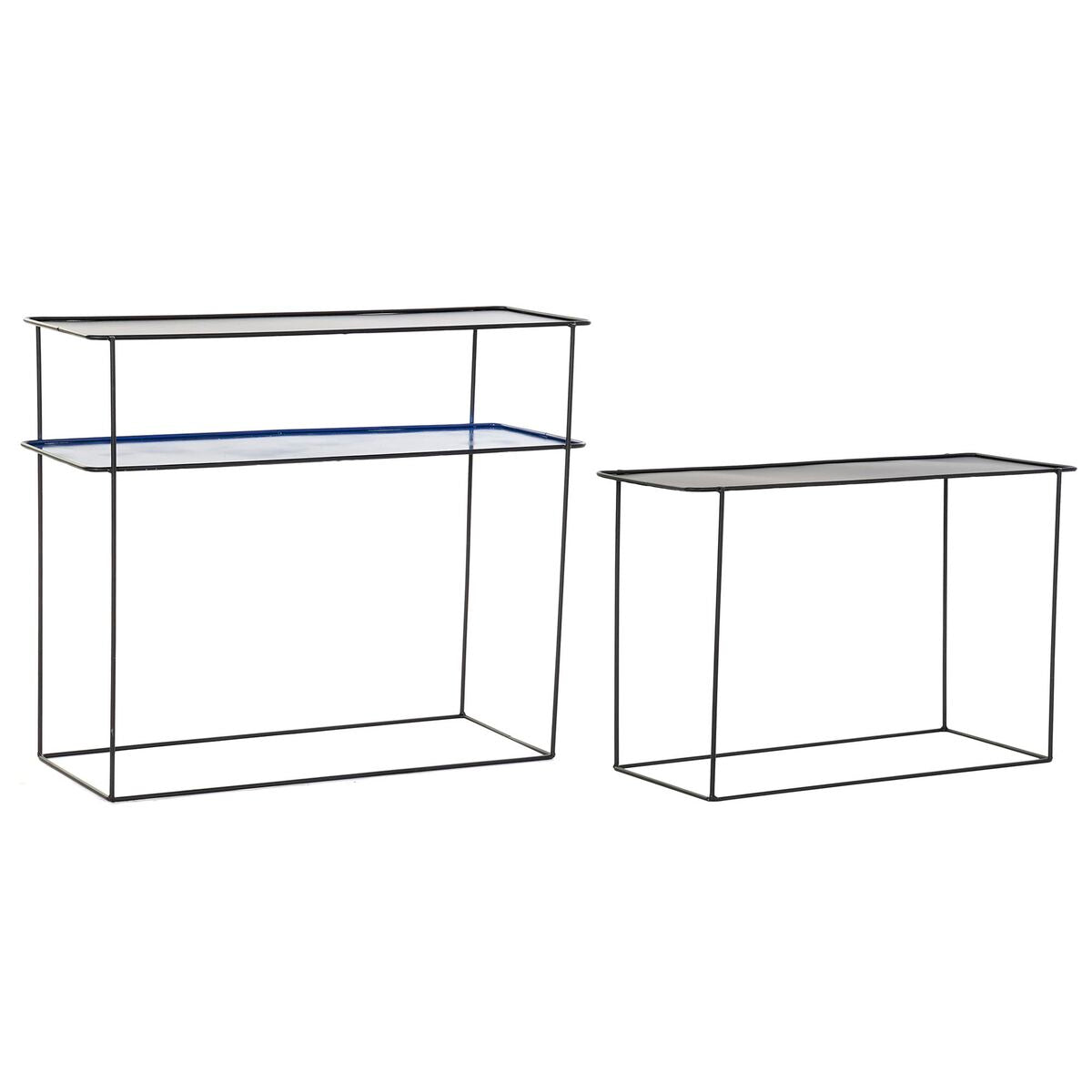 Möbel-Set-Set DKD Home Decor Blau Schwarz 70 x 27 x 45 cm 40 x 27 x 45 cm 80 x 27 x 65 cm 80 x 27,5 x 65 cm