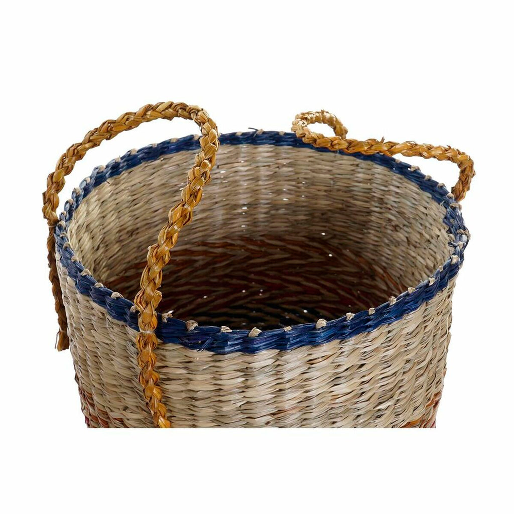 Korb-Set DKD Home Decor Orange grün Seegras (35 x 22 x 46 cm) (2 pcs)