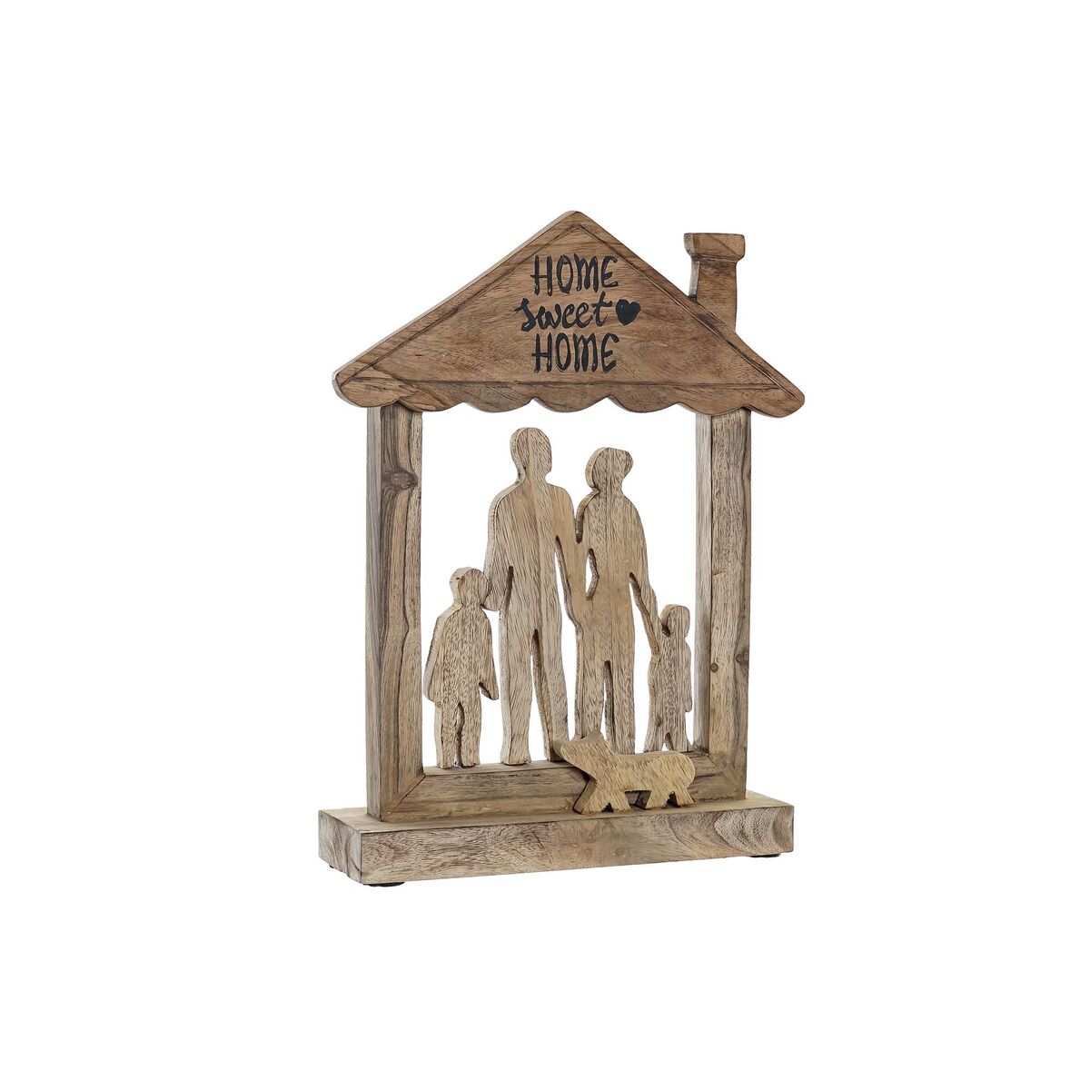 Deko-Figur DKD Home Decor Braun Mango-Holz Moderne Familie (30 x 8 x 39 cm)