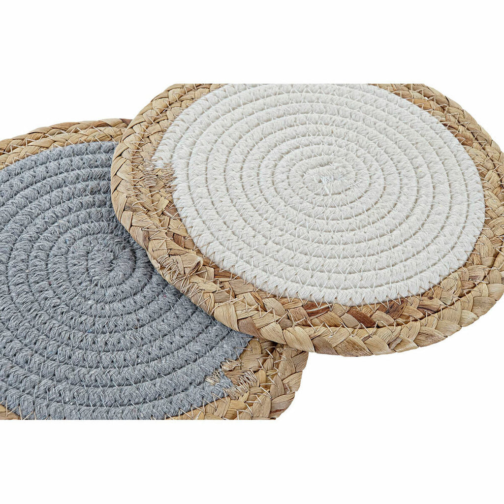 Untersetzer DKD Home Decor individuell Baumwolle Faser (20 x 20 x 1 cm) (2 Stück)
