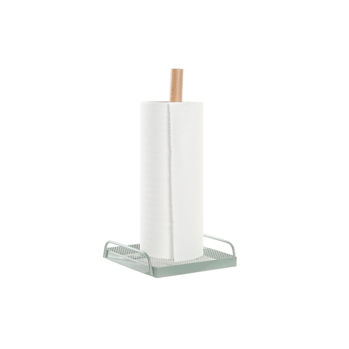 Küchenpapierrollenhalterung DKD Home Decor Beige Metall Minze Kiefer (16 x 15 x 29,5 cm) (2 Stück)
