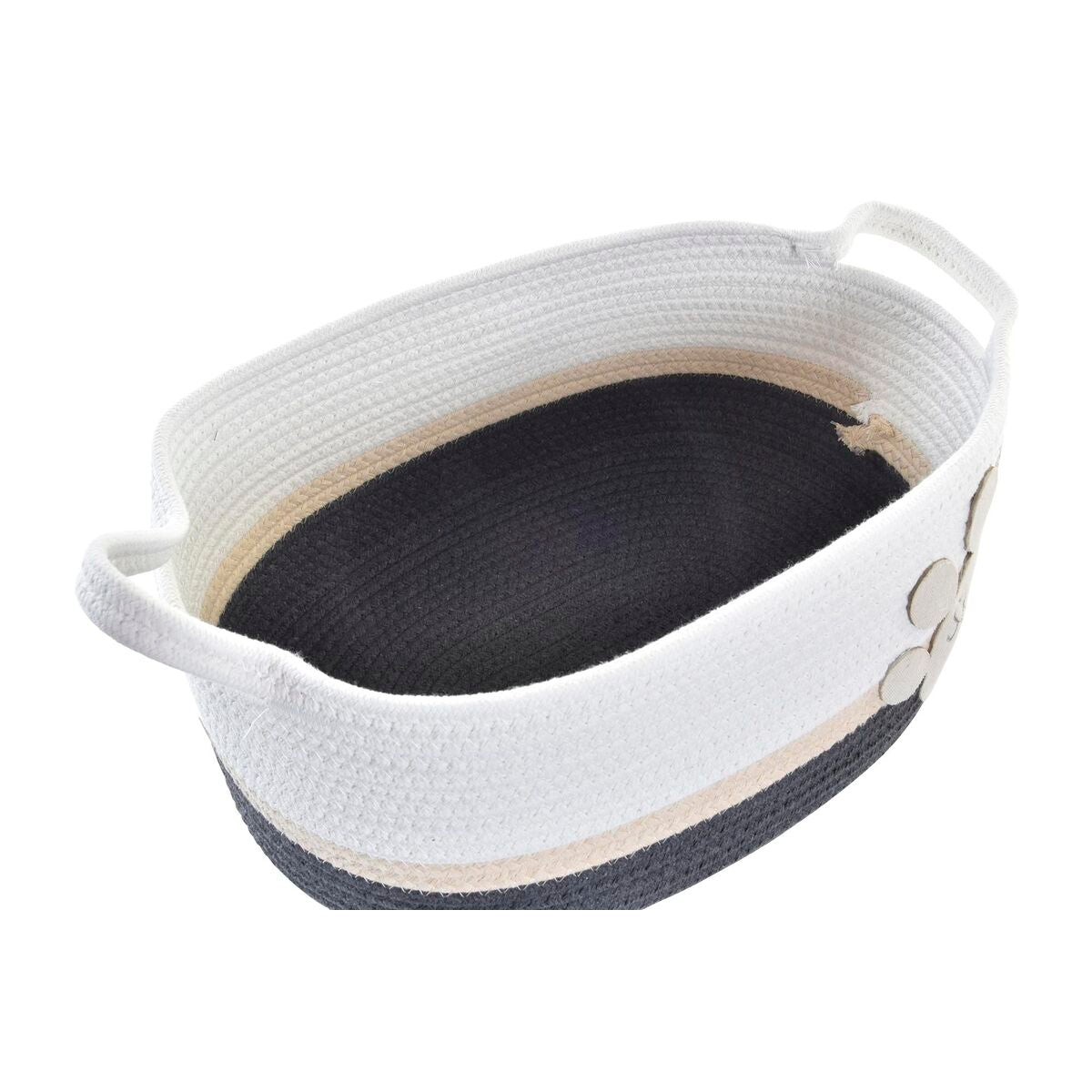 Korb-Set DKD Home Decor Weiß Grau Creme 60 x 31 x 25 cm 3 Stücke