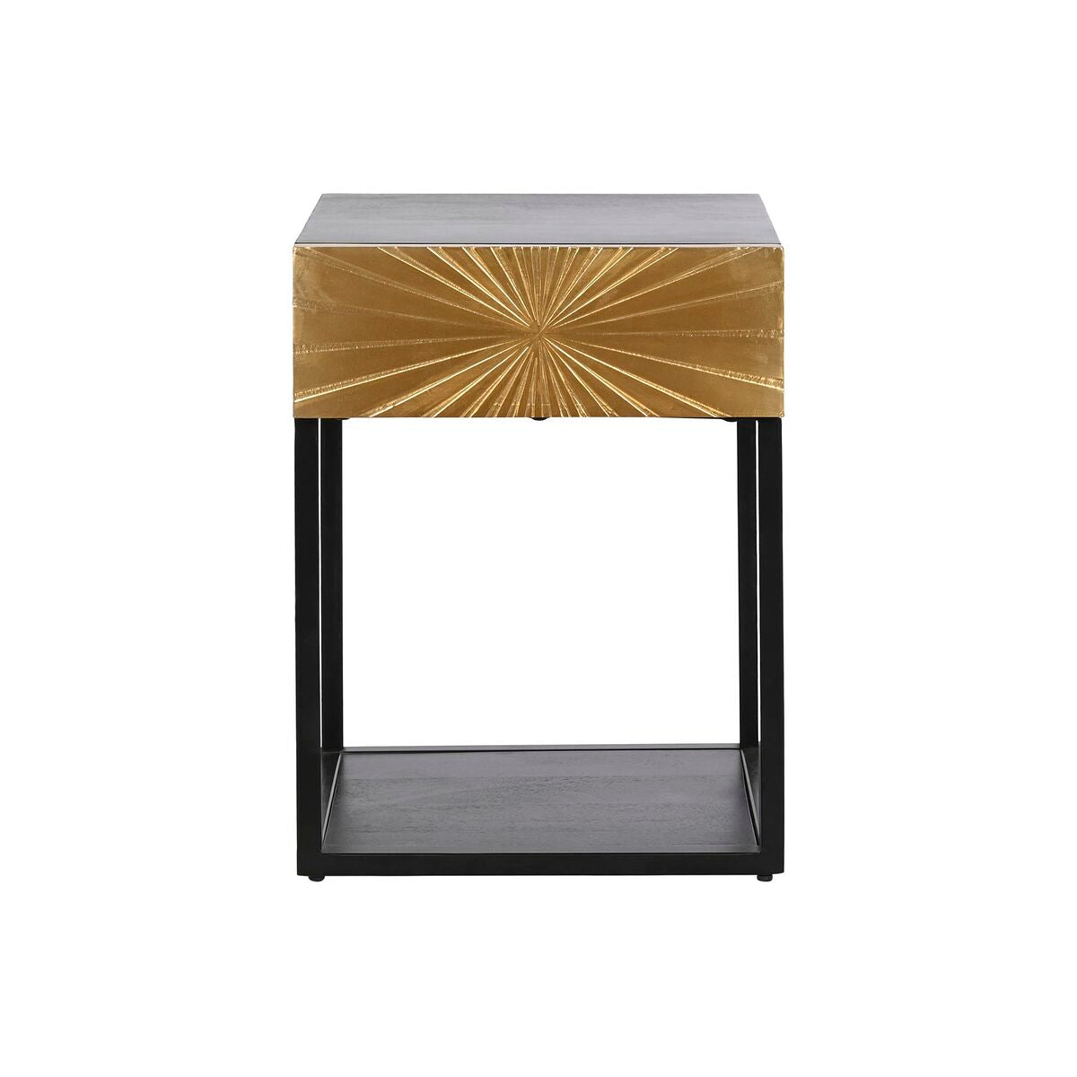 Nachttisch DKD Home Decor Gold 35 x 40 x 55 cm Schwarz Metall Holz