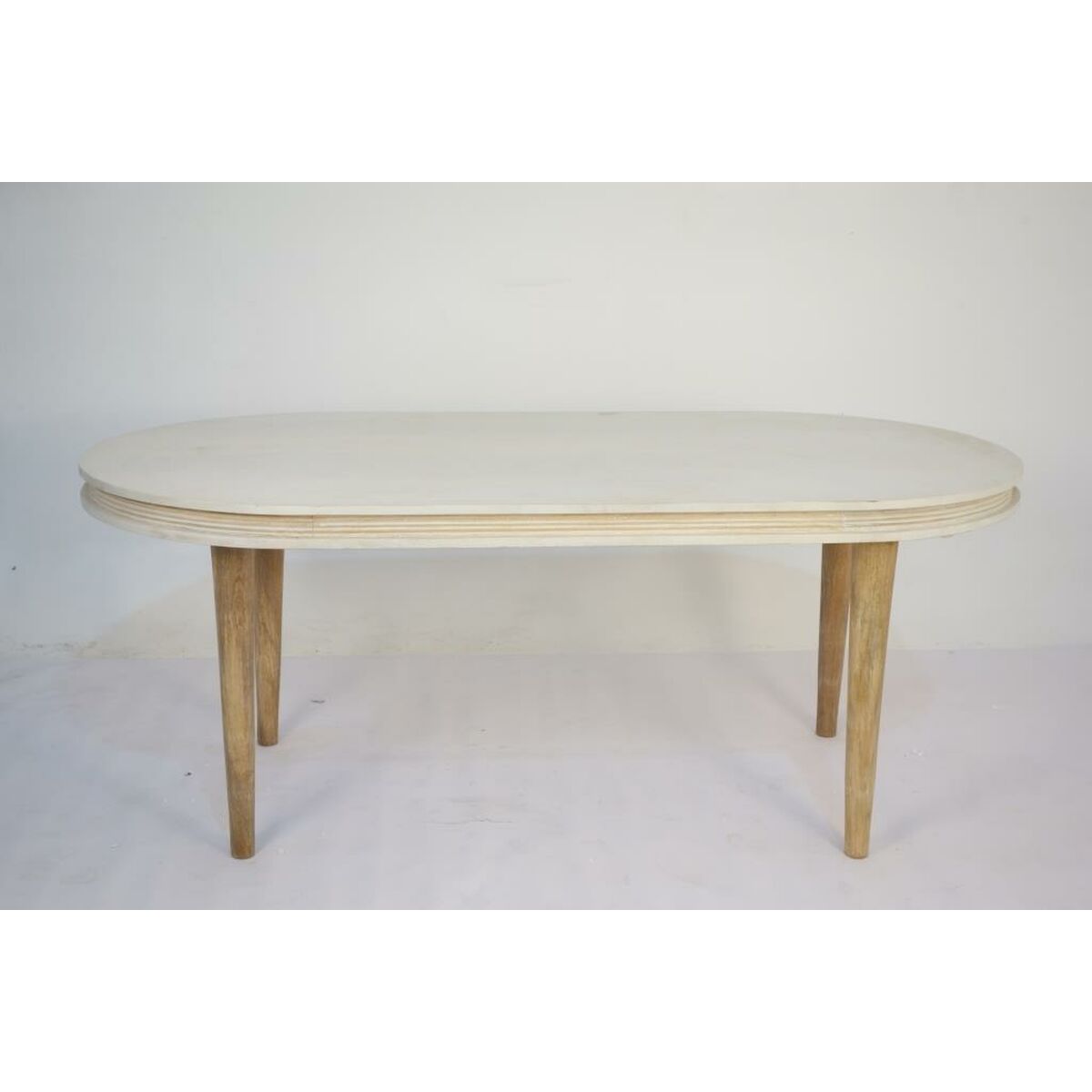 Esstisch DKD Home Decor Weiß Gold Messing Mango-Holz