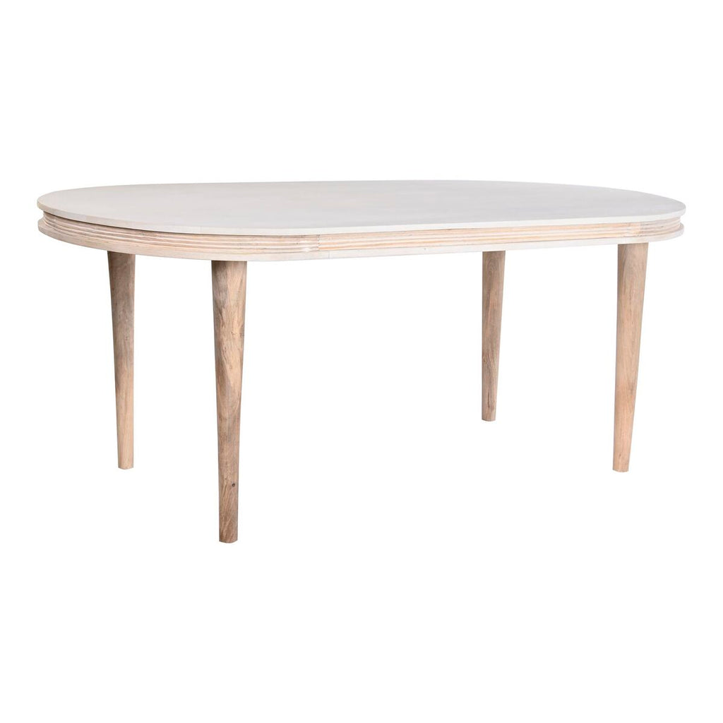 Esstisch DKD Home Decor Weiß Gold Messing Mango-Holz