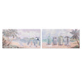 Leinwand Home ESPRIT Leinwand Holz MDF 120 x 3 x 60 cm Strand