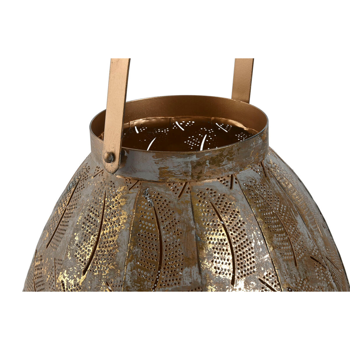 Kerzenschalensatz Home ESPRIT Gold Metall 25 x 25 x 28 cm (3 Stück)