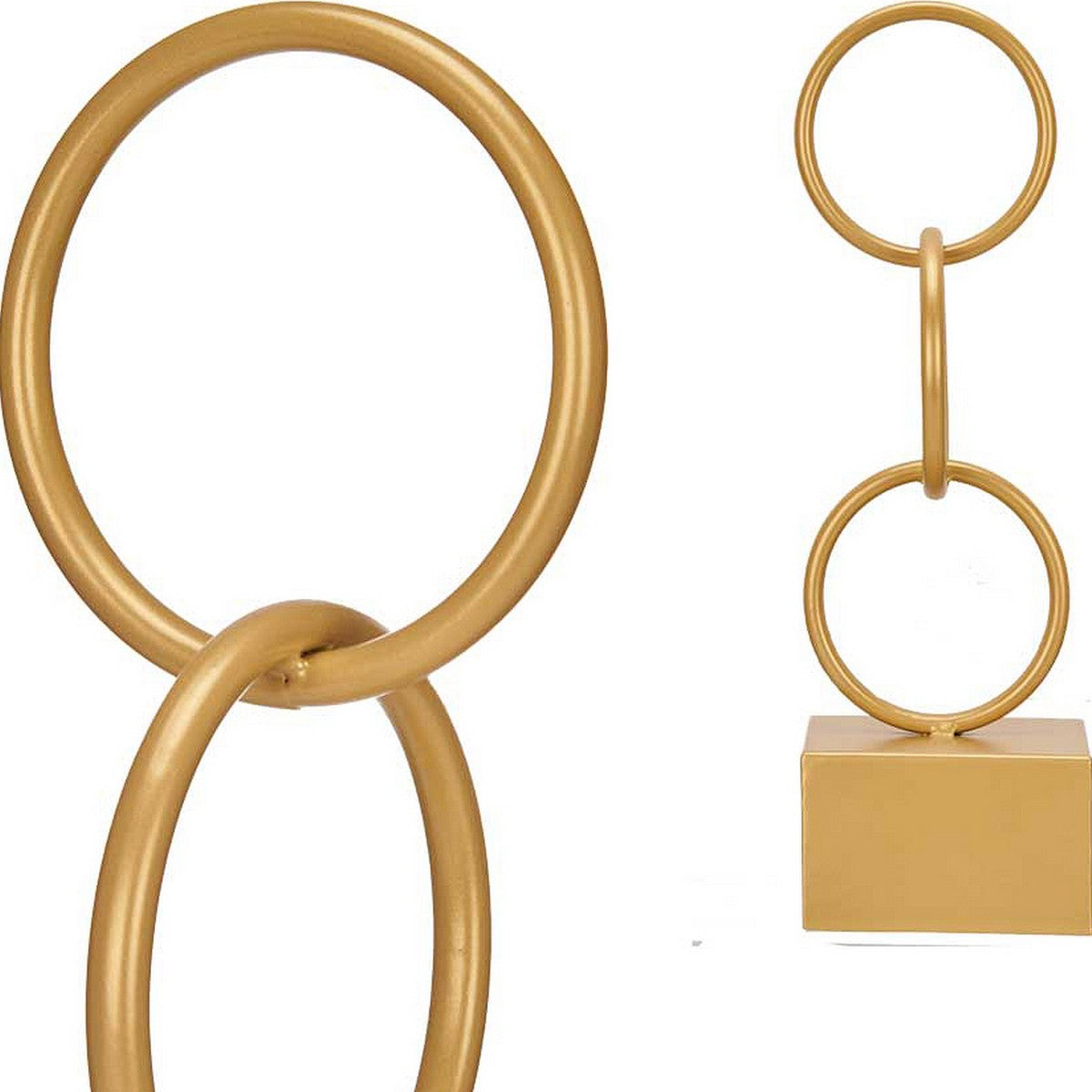 Deko-Figur Gift Decor Gold Ringe 12,5 x 40,5 x 12,5 cm