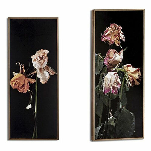Bild Gift Decor Schwarz Gold Spanplatte Blomster 21,2 x 2 x 51,2 cm 21,2 x 51,2 x 2 cm