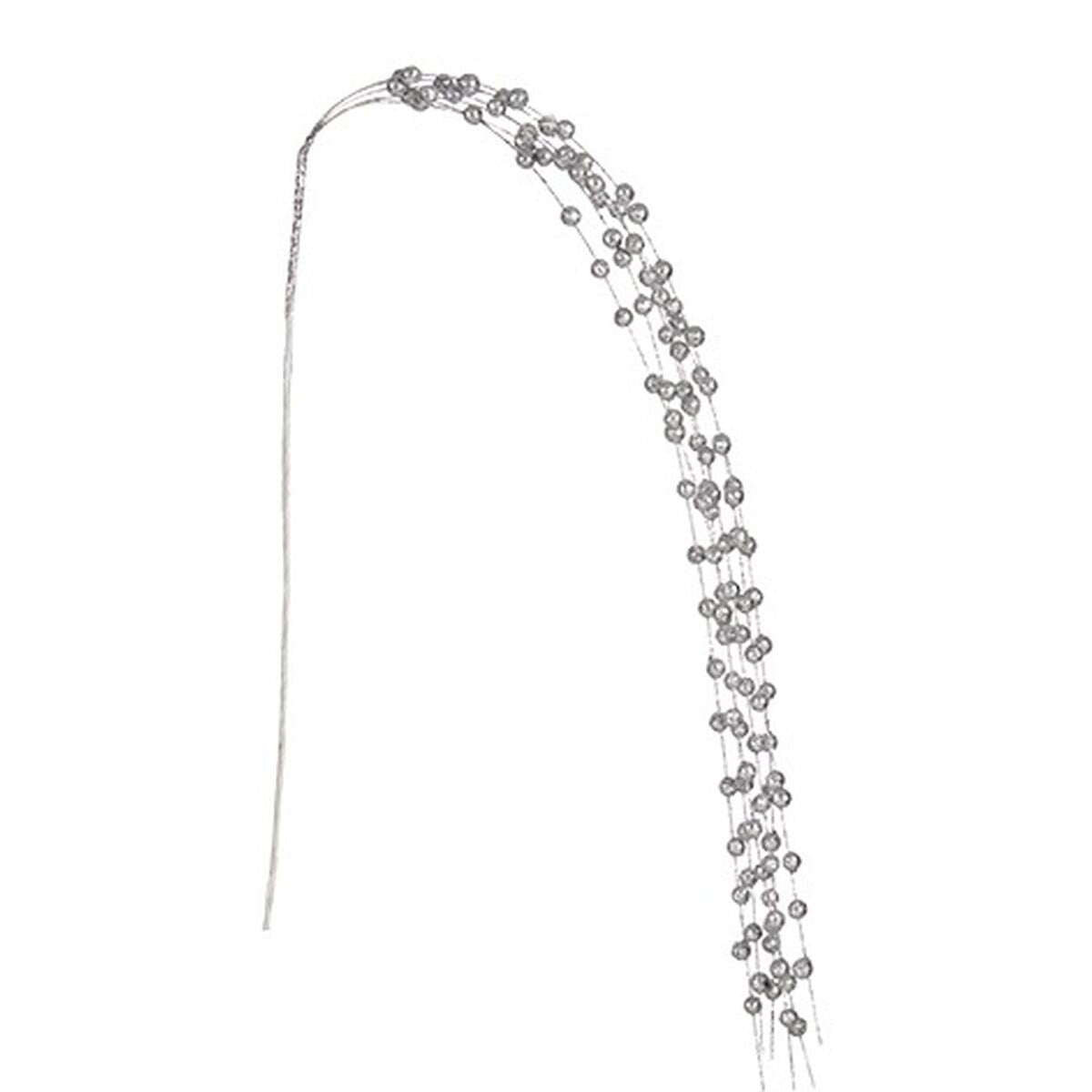 Zweig Krist+ Silberfarben Bälle 140 cm (12 Stück)