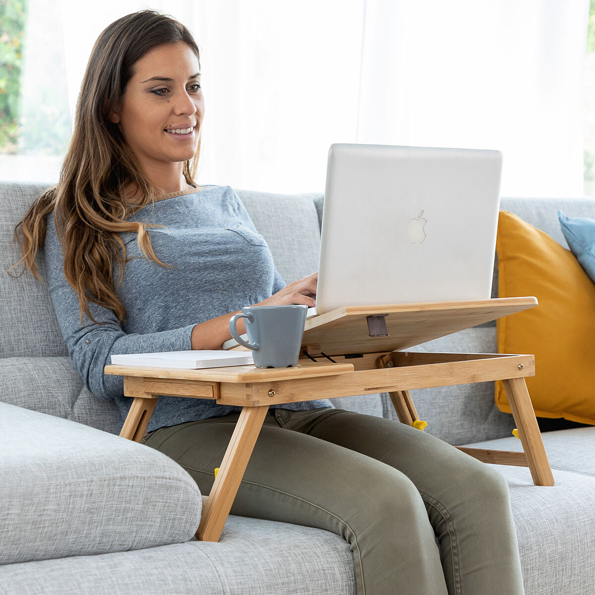 Beistelltisch aus Bambus klappbar Lapwood InnovaGoods