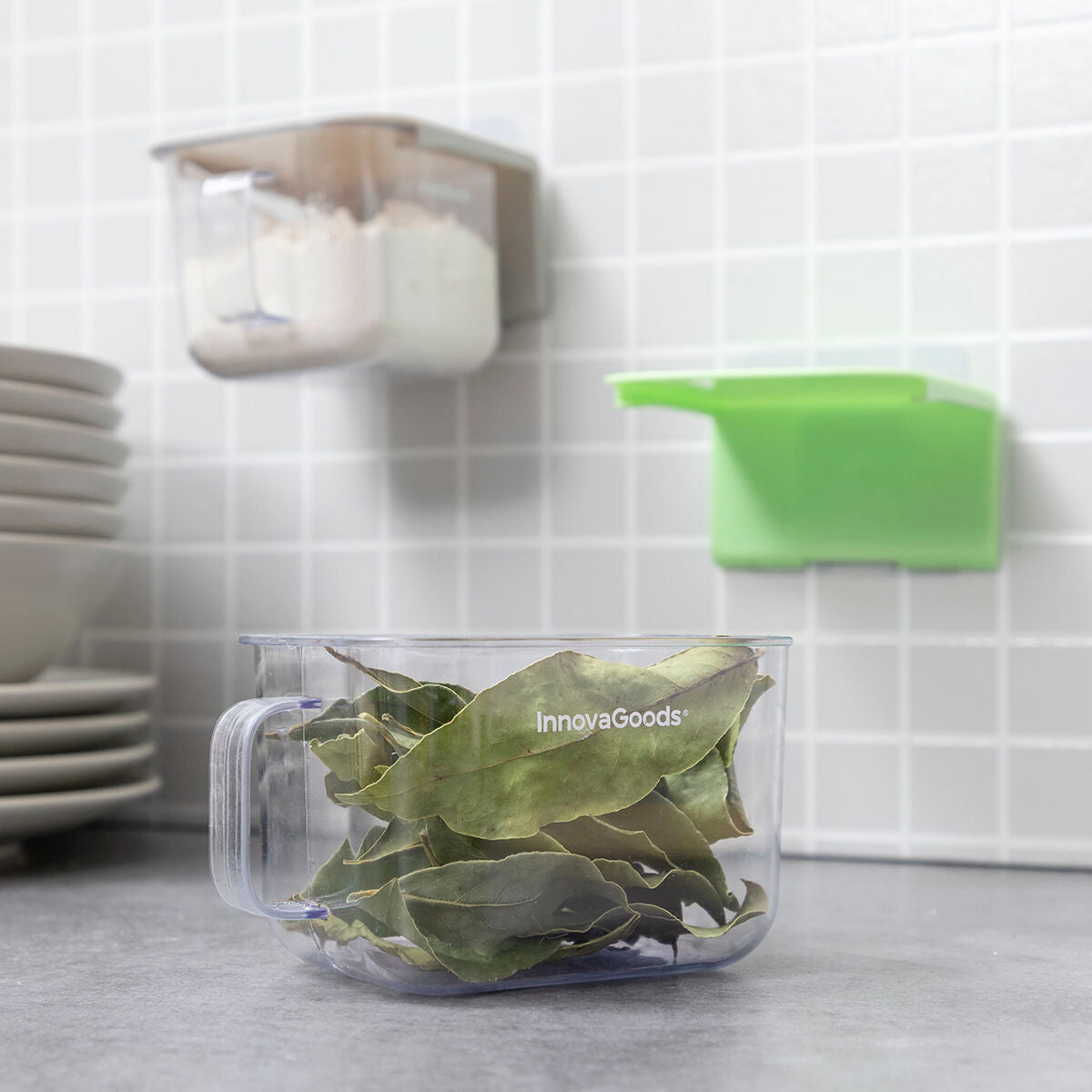 Abnehmbare selbstklebende Kochbehältnisse Handstore InnovaGoods 2 Stück