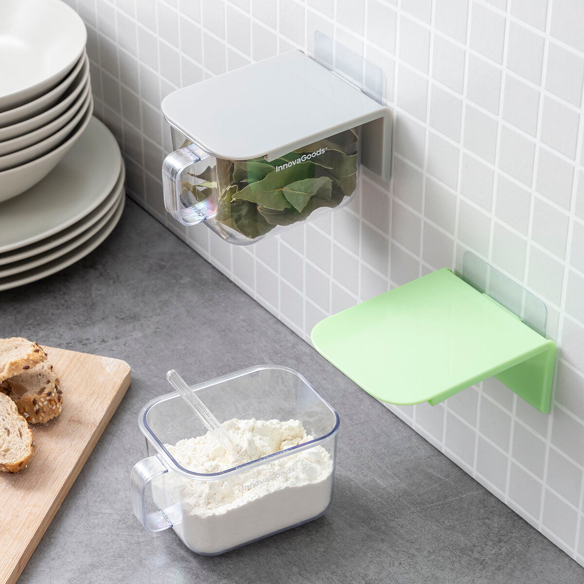 Abnehmbare selbstklebende Kochbehältnisse Handstore InnovaGoods 2 Stück